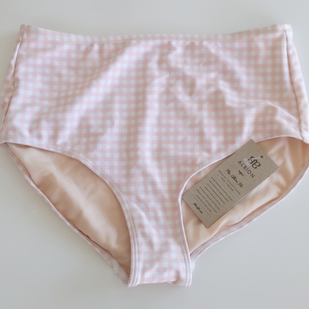 NWT Albion Pink Check High Waisted Bottoms